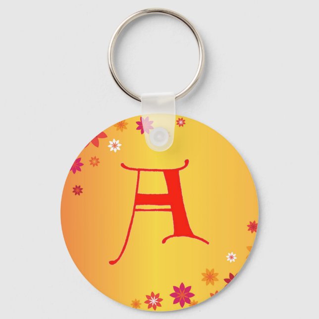 Letter A Key Ring (Front)