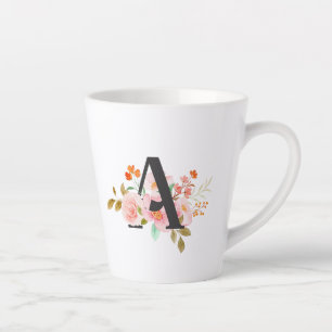 Letter A Latte Mug