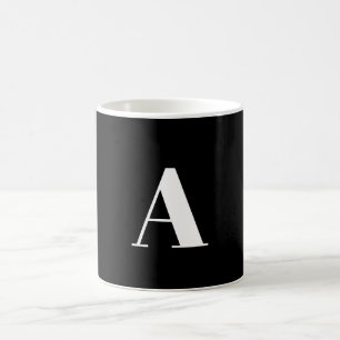 Letter A  Monogram Black and White Stylish Modern Coffee Mug