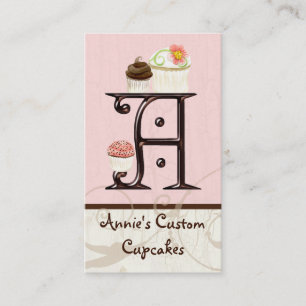 Letter A Monogram Dessert Bakery Business Cards
