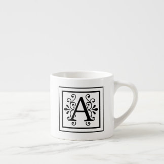 Letter A Monogram Espresso Mug