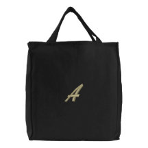 Letter A Monogram Initial Embroidered