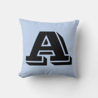 LETTER A MONOGRAM PILLOW
