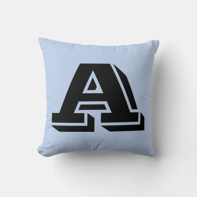 LETTER A MONOGRAM PILLOW (Front)