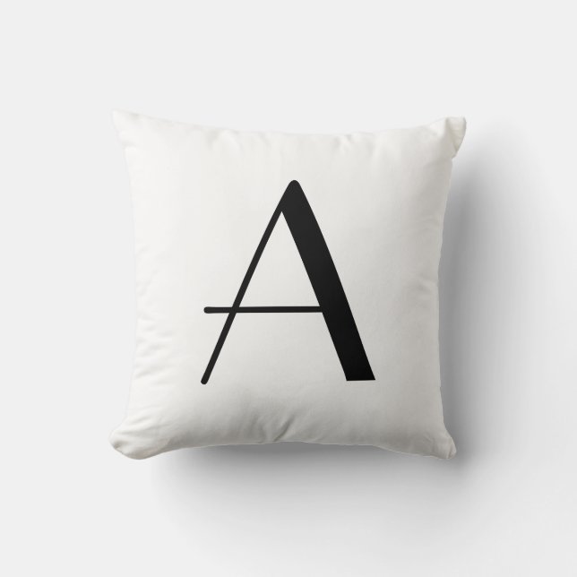 Letter A Monogram Pillows (Front)