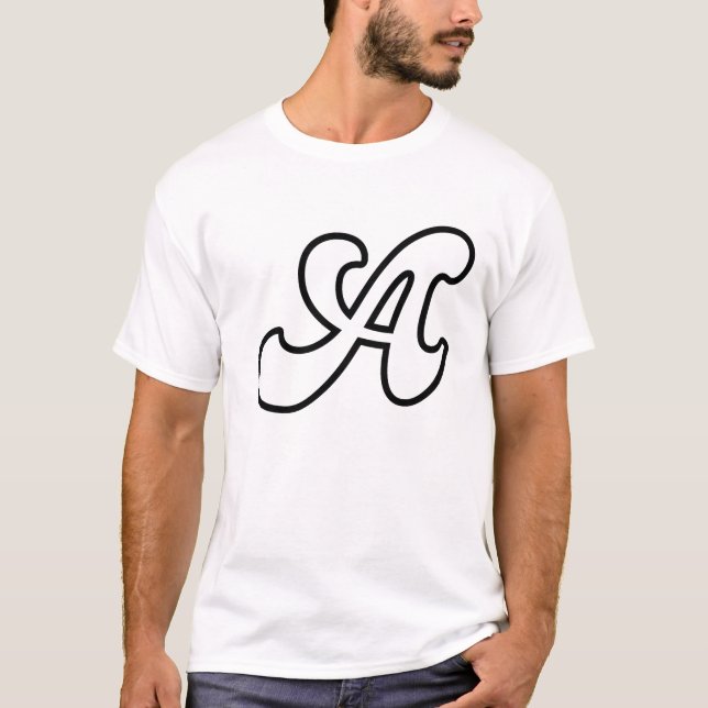 Letter A - Personalised Initial Design T-Shirt (Front)
