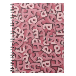Letter A Pink Spiral Notebook