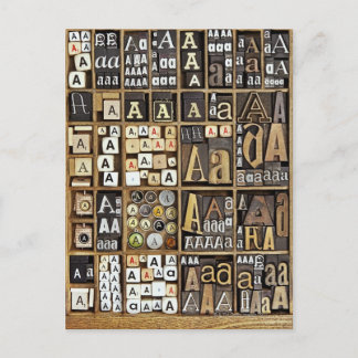 Letter A Postcard