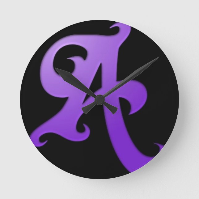 Letter A Round Clock (Front)