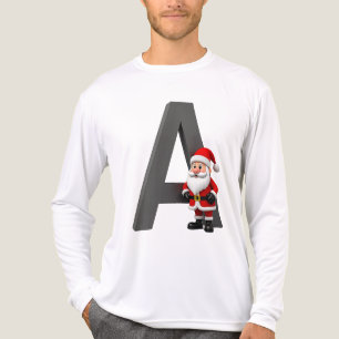 Letter A Santa Claus Tri-Blend Shirt