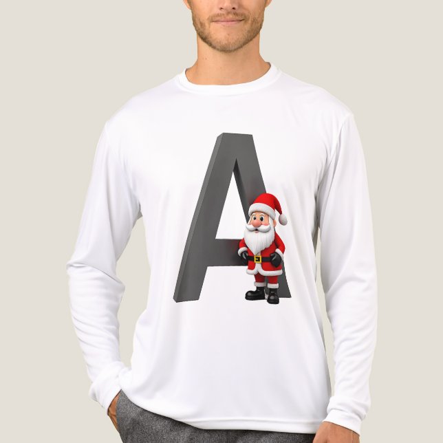 Letter A Santa Claus  Tri-Blend Shirt (Front)