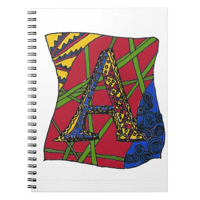 Letter "A" Spiral Notebook (Front)