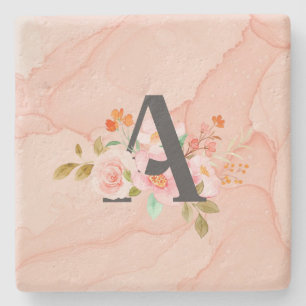 Letter A Stone Coaster