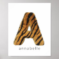 Letter A Tiger Fur