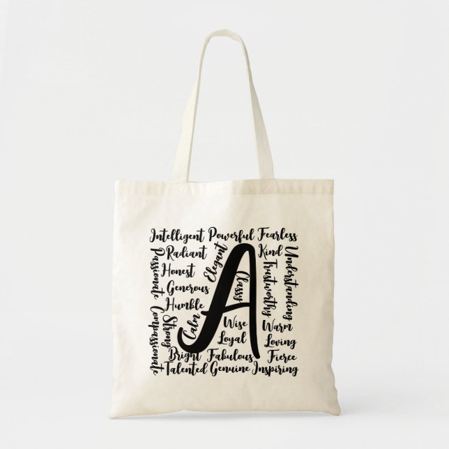Letter A Tote Bag (Front)
