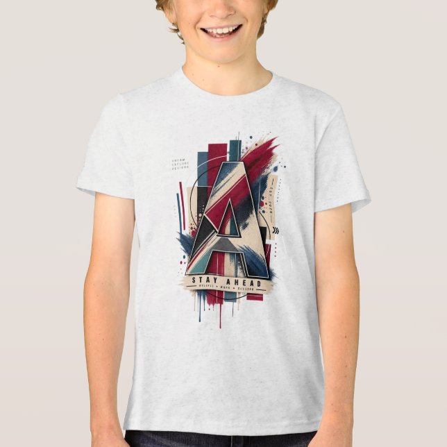 Letter A Tri-Blend Shirt (Front)