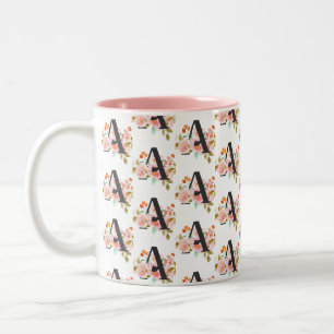 Letter A Two-Tone Coffee Mug