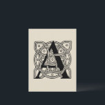 Letter A Vintage Celtic Knot Monogram Postcard<br><div class="desc">Celtic Knot Letter A To add or change the background colour, click on "Edit this design", click on "background" and choose a colour. If this product has two sides, click on "layers", choose back, and choose the colour for the second side. Then click on "done" and purchase your item. This...</div>