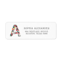 Letter A | Whimsical Floral Letter Monogram I