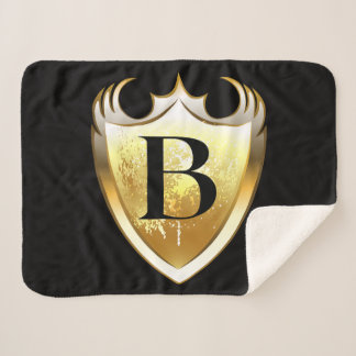 Letter B Capital Alphabet Sherpa Blanket