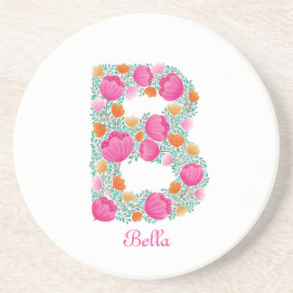 letter B customised sand stone costar  Coaster