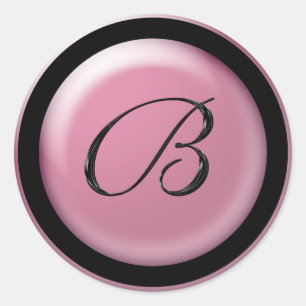 Letter B For Wedding Envelopes Classic Round Sticker