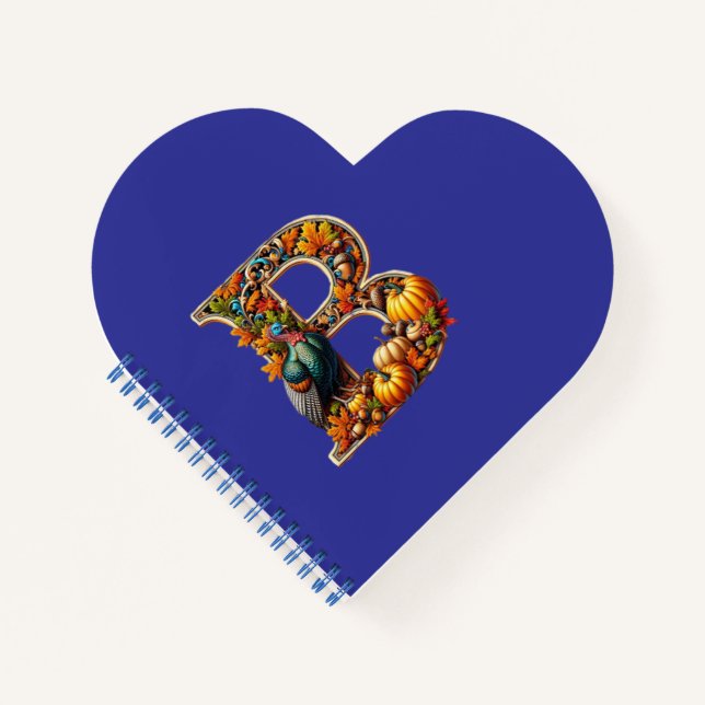 Letter B in Thanksgiving style Notebook (Front)