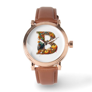 Letter B in Thanksgiving style Watch