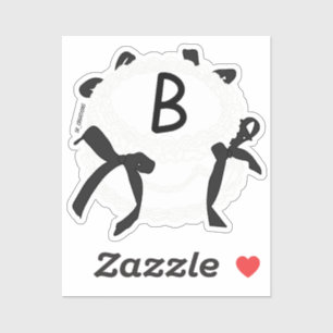 Letter B Initial Black And White Bow Vintage Cake 