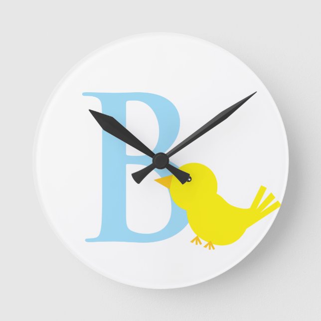 Letter B Initial Clock (Front)
