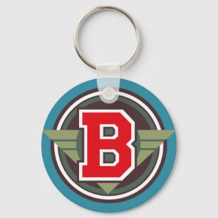 Letter "B" Initial Key Ring