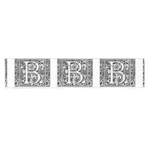 Letter B Mediaeval Monogram Art Nouveau Short Table Runner