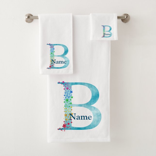 Letter B Monogram Initial Bath Gift Set (Insitu)