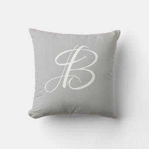 Letter B Monogram Initial Custom Cushion