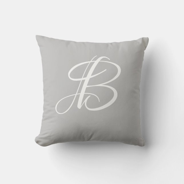 Letter B Monogram Initial Custom Cushion (Front)