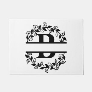 Letter B Monogram Personalised Doormat