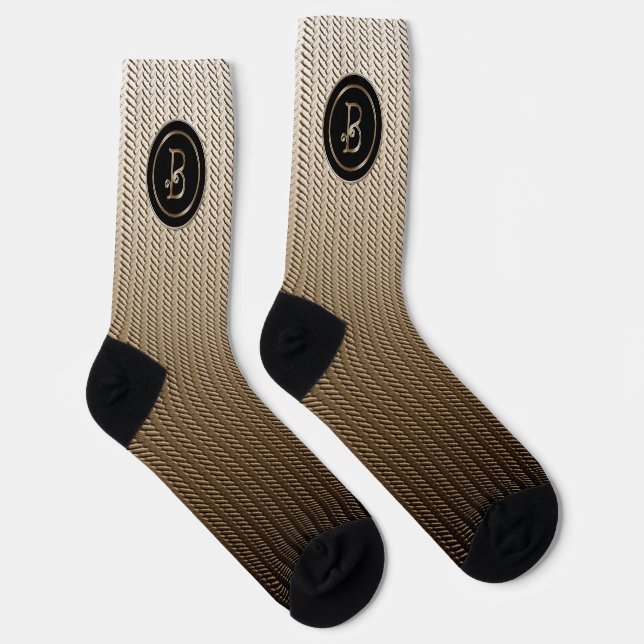 "Letter B" Monogram Socks (Right)