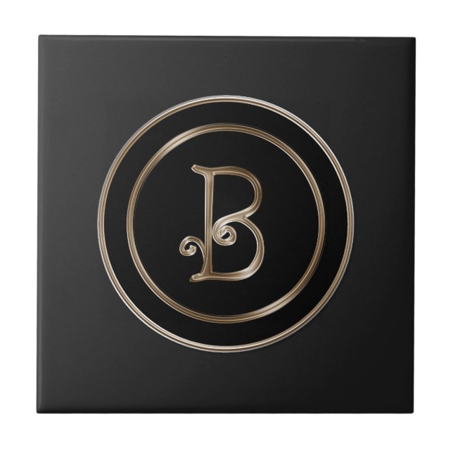 "Letter B" Monogram Tile (Front)