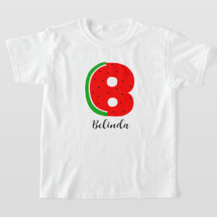 Letter B Name T-shirt, Alphabet Watermelon  T-Shirt