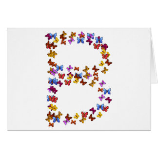 Letter B of colourful butterfly graphics