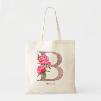 Letter B Personalised name monogram bridesmaid   Tote Bag
