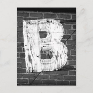 Letter B Postcard