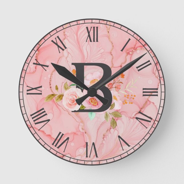 Letter B Round Clock (Front)
