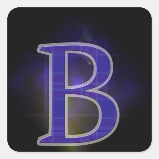 Letter B Square Sticker (Front)