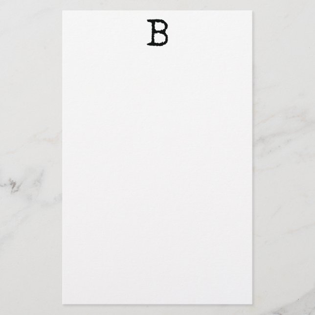 Letter B Stationery (Front)