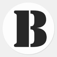 Letter B Stencil Alphabet by Janz White