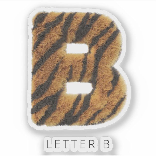 Letter B tiger fur (Front)
