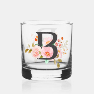 Letter B Whiskey Glass