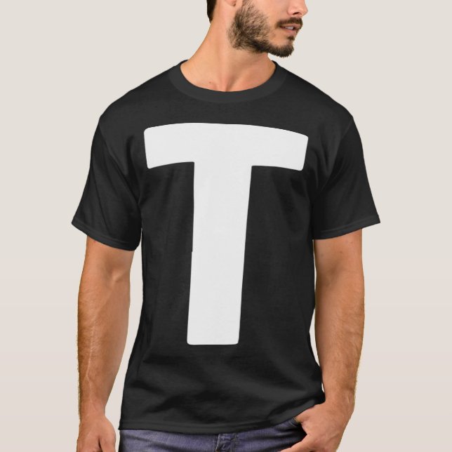 Letter big and bold white T-Shirt (Front)