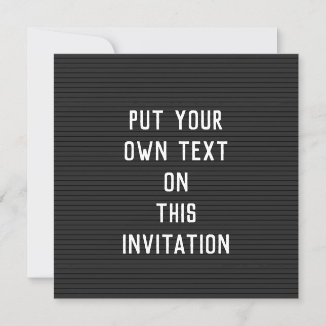 Letter Board look Invitation (Front)